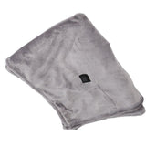 USB Heated Warm Shawl Lightweight Coral Flannel Electric Shoulder Blanket for Winter Light Gray