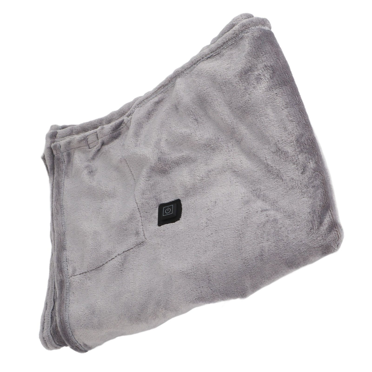 USB Heated Warm Shawl Lightweight Coral Flannel Electric Shoulder Blanket for Winter Light Gray
