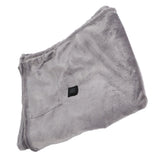 USB Heated Warm Shawl Lightweight Coral Flannel Electric Shoulder Blanket for Winter Light Gray - Low Angle