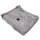 USB Heated Warm Shawl Lightweight Coral Flannel Electric Shoulder Blanket for Winter Light Gray