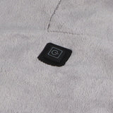 USB Heated Warm Shawl Lightweight Coral Flannel Electric Shoulder Blanket for Winter Light Gray - Extra Image