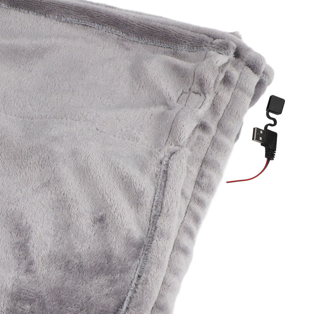 USB Heated Warm Shawl Lightweight Coral Flannel Electric Shoulder Blanket for Winter Light Gray