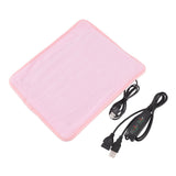 Portable USB Heating Pad Shoulder Neck Leg Waist Heating Pads with Multi Level Temperature Adjustment Timing Pink