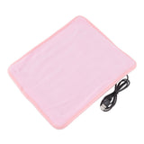 Portable USB Heating Pad Shoulder Neck Leg Waist Heating Pads with Multi Level Temperature Adjustment Timing Pink