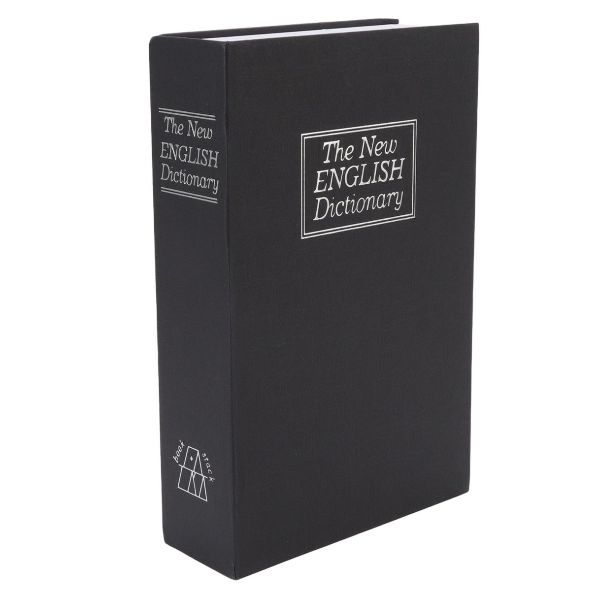 Dictionary Coin Piggy Bank Stainless Steel Realistic Lockable Book Safe Box with Key for Coin Storage Black