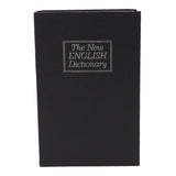 Dictionary Coin Piggy Bank Stainless Steel Realistic Lockable Book Safe Box with Key for Coin Storage Black