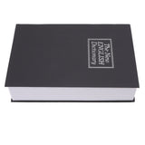 Dictionary Coin Piggy Bank Stainless Steel Realistic Lockable Book Safe Box with Key for Coin Storage Black