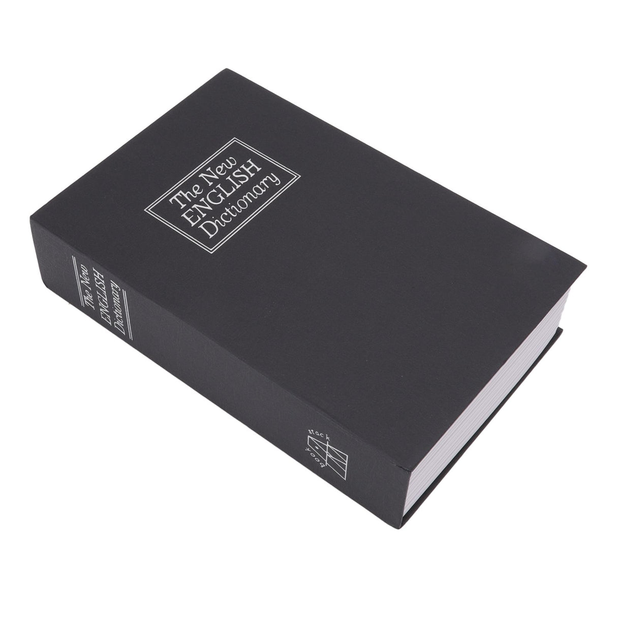 Dictionary Coin Piggy Bank Stainless Steel Realistic Lockable Book Safe Box with Key for Coin Storage Black