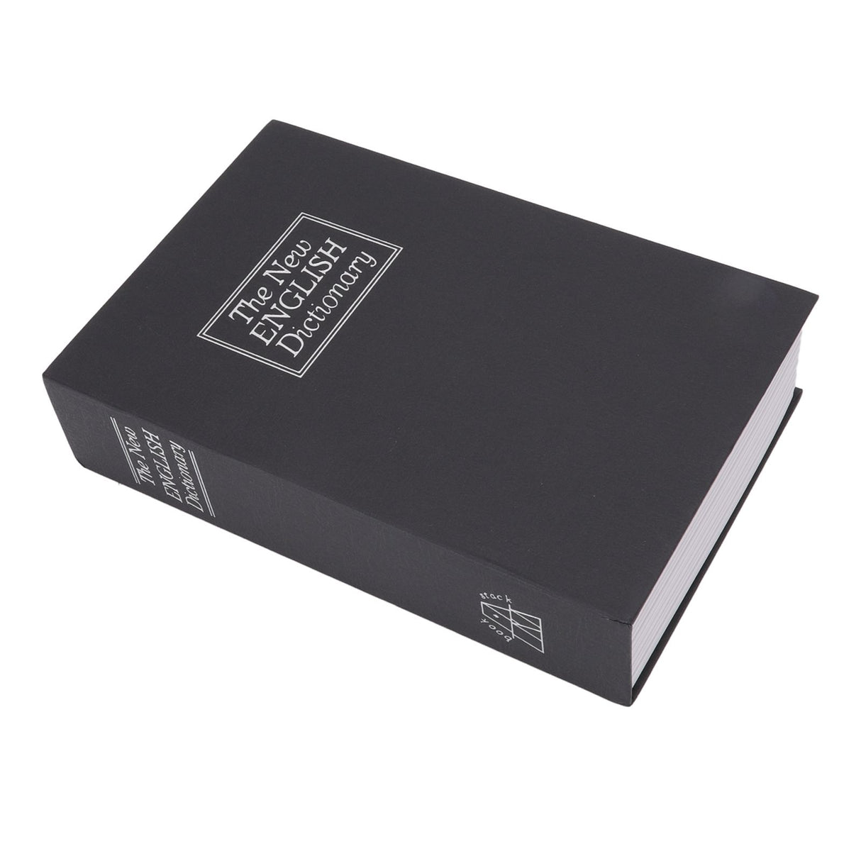 Dictionary Coin Piggy Bank Stainless Steel Realistic Lockable Book Safe Box with Key for Coin Storage Black