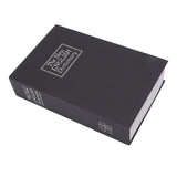 Dictionary Coin Piggy Bank Stainless Steel Realistic Lockable Book Safe Box with Key for Coin Storage Black