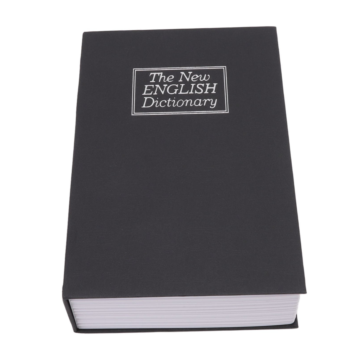 Dictionary Coin Piggy Bank Stainless Steel Realistic Lockable Book Safe Box with Key for Coin Storage Black