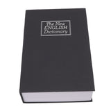 Dictionary Coin Piggy Bank Stainless Steel Realistic Lockable Book Safe Box with Key for Coin Storage Black