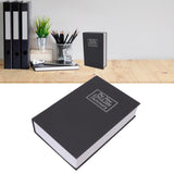 Dictionary Coin Piggy Bank Stainless Steel Realistic Lockable Book Safe Box with Key for Coin Storage Black - Extra Image