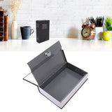 Dictionary Coin Piggy Bank Stainless Steel Realistic Lockable Book Safe Box with Key for Coin Storage Black