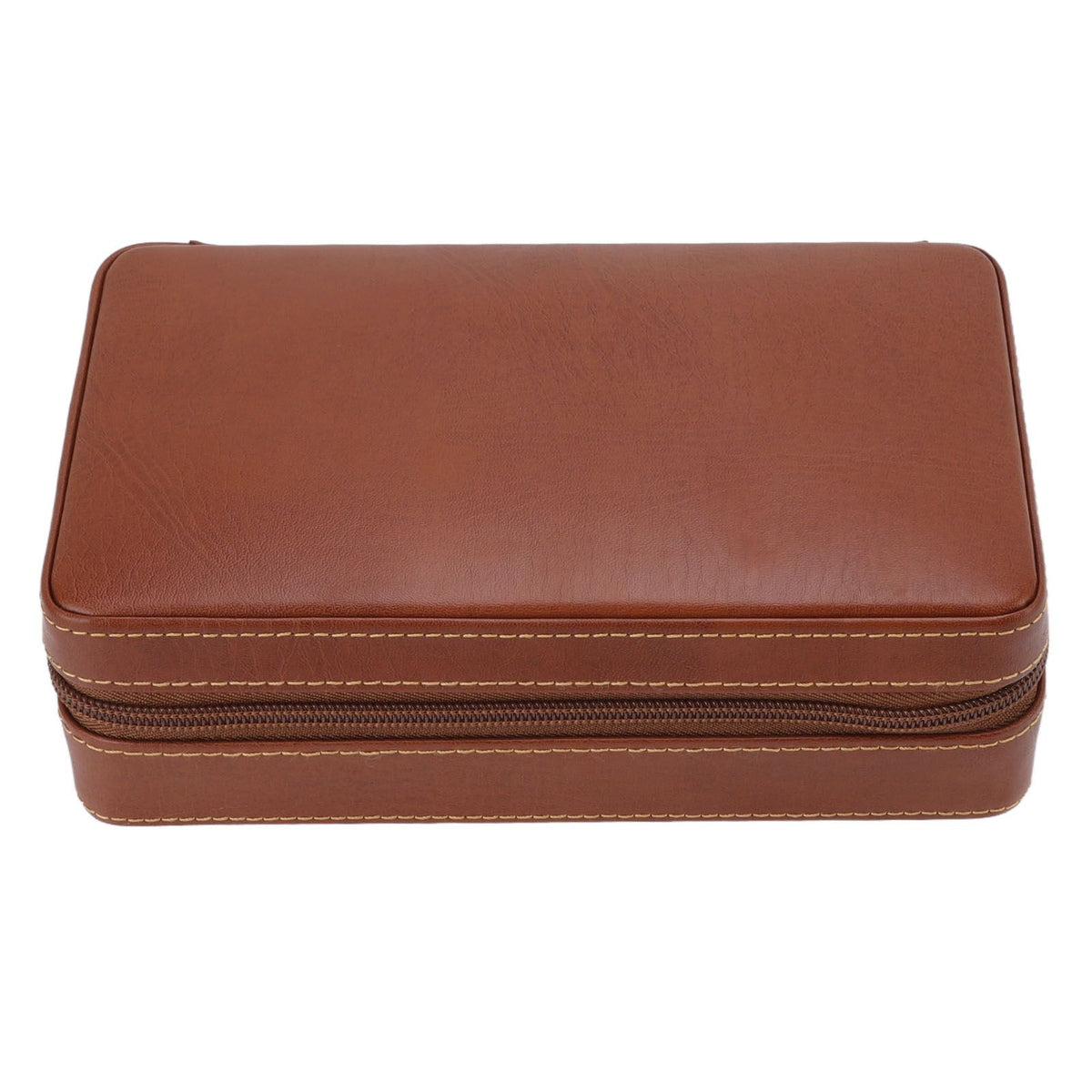 Cigar Humidor Case Brown Portable Cedarwood Lining Humidifier Travel Cigar Box With Storage Bag for Travel