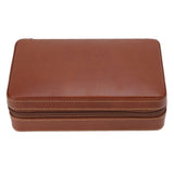 Cigar Humidor Case Brown Portable Cedarwood Lining Humidifier Travel Cigar Box With Storage Bag for Travel
