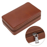 Cigar Humidor Case Brown Portable Cedarwood Lining Humidifier Travel Cigar Box With Storage Bag for Travel