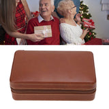 Cigar Humidor Case Brown Portable Cedarwood Lining Humidifier Travel Cigar Box With Storage Bag for Travel