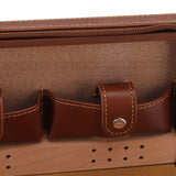 Cigar Humidor Case Brown Portable Cedarwood Lining Humidifier Travel Cigar Box With Storage Bag for Travel