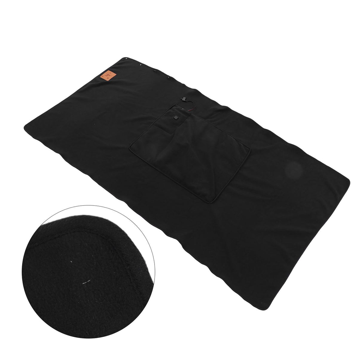 USB Warm Shawl 3 Level Temperature Adjustment Electric Throw Blanket for Shoulder Neck Legs Waist Black