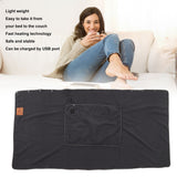 USB Warm Shawl 3 Level Temperature Adjustment Electric Throw Blanket for Shoulder Neck Legs Waist Grey