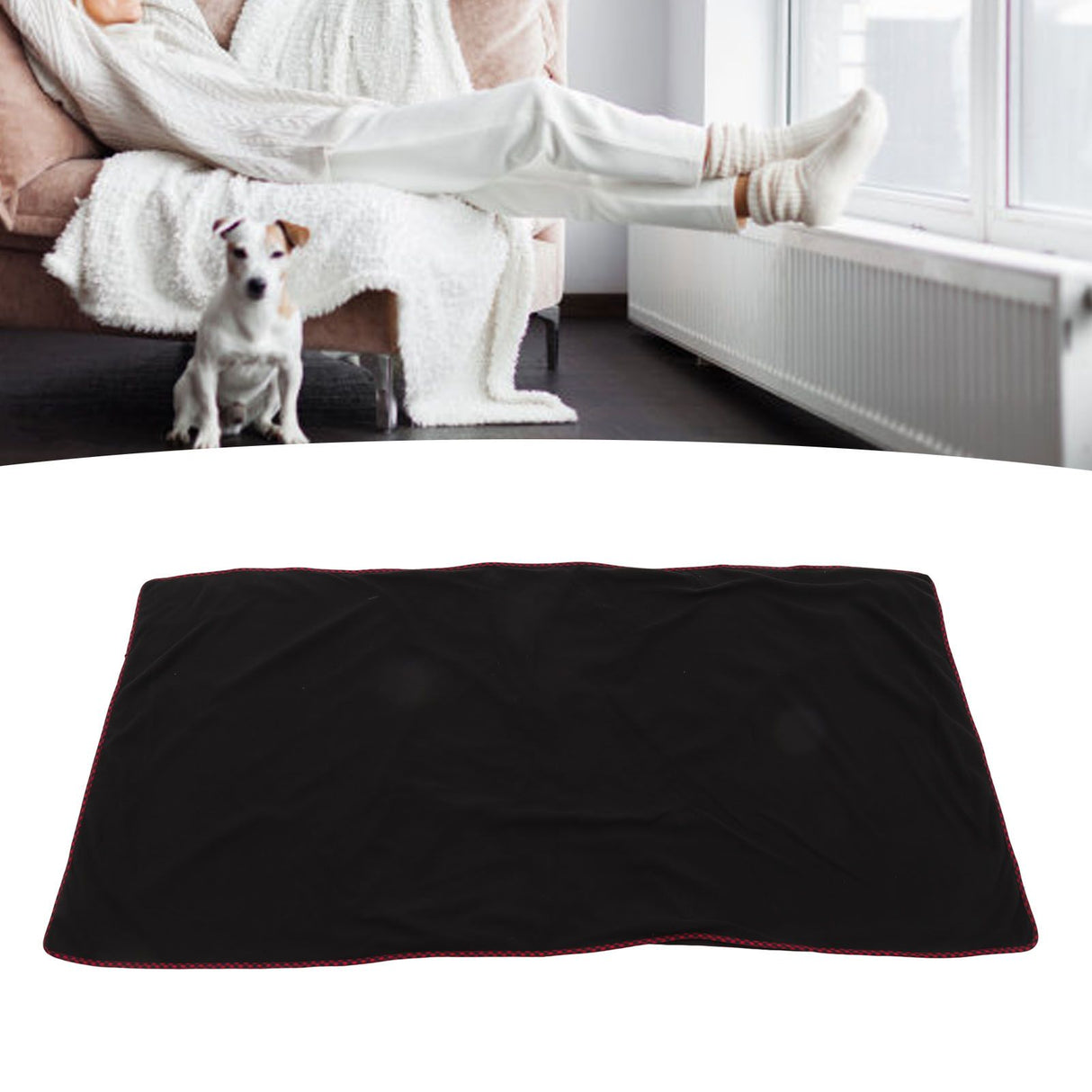 Electric Heating Blanket Fast Heating USB Electric Throw Blanket with Larger Heating Area for Students Office Workers Black