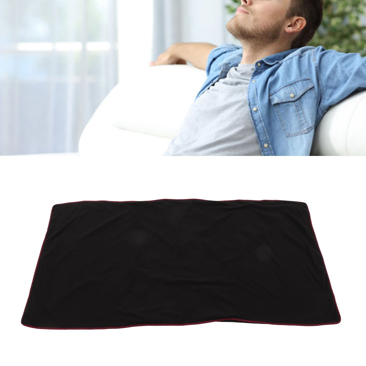 Electric Heating Blanket Fast Heating USB Electric Throw Blanket with Larger Heating Area for Students Office Workers Black