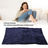 USB Heating Blanket Thermal Electric Heated Shawl Blanket Temperature Controlled Blanket Royalblue - Extra Image