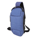 Sling Bag Waterproof Anti Theft with Combination Lock Anti Scratch Sports Single Shoulder Chest Bag Blue