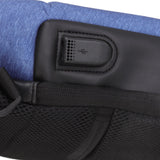 Sling Bag Waterproof Anti Theft with Combination Lock Anti Scratch Sports Single Shoulder Chest Bag Blue