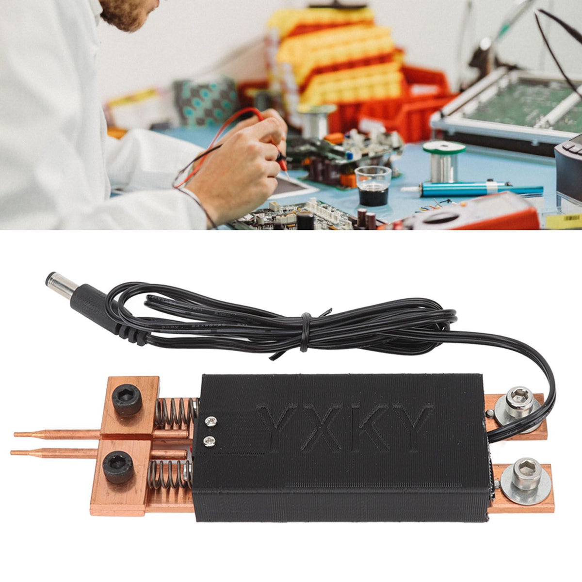 18650 Battery Spot Welding Pen Mini Spot Welder Automatic Trigger Integrated Handheld Spot Welding Pen Black