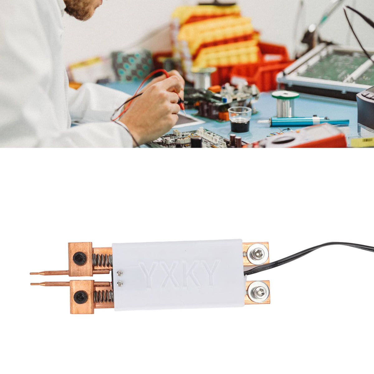 18650 Battery Spot Welding Pen Mini Spot Welder Automatic Trigger Integrated Handheld Spot Welding Pen White