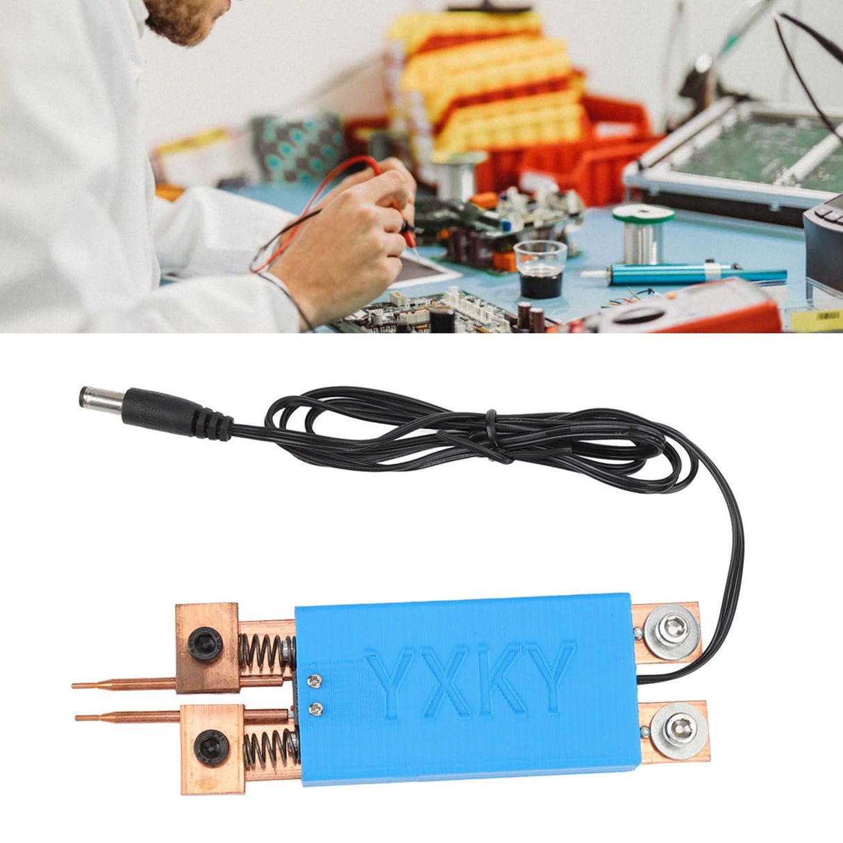 18650 Battery Spot Welding Pen Mini Spot Welder Automatic Trigger Integrated Handheld Spot Welding Pen Blue