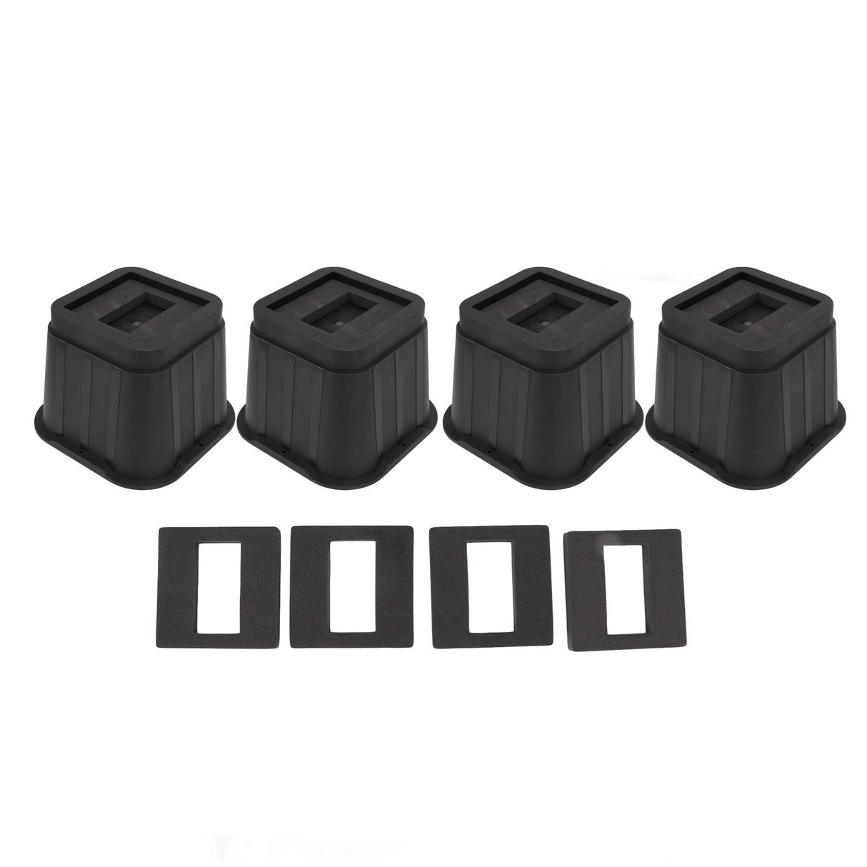 4 Sets Furniture Risers Rubber Antislip 4 Inch Bed Risers for Storage Desk Sofa Chair Washing Machine