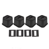 4 Sets Furniture Risers Rubber Antislip 4 Inch Bed Risers for Storage Desk Sofa Chair Washing Machine