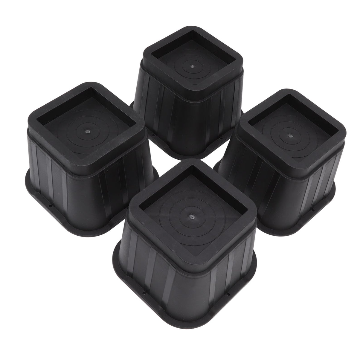4 Sets Furniture Risers Rubber Antislip 4 Inch Bed Risers for Storage Desk Sofa Chair Washing Machine