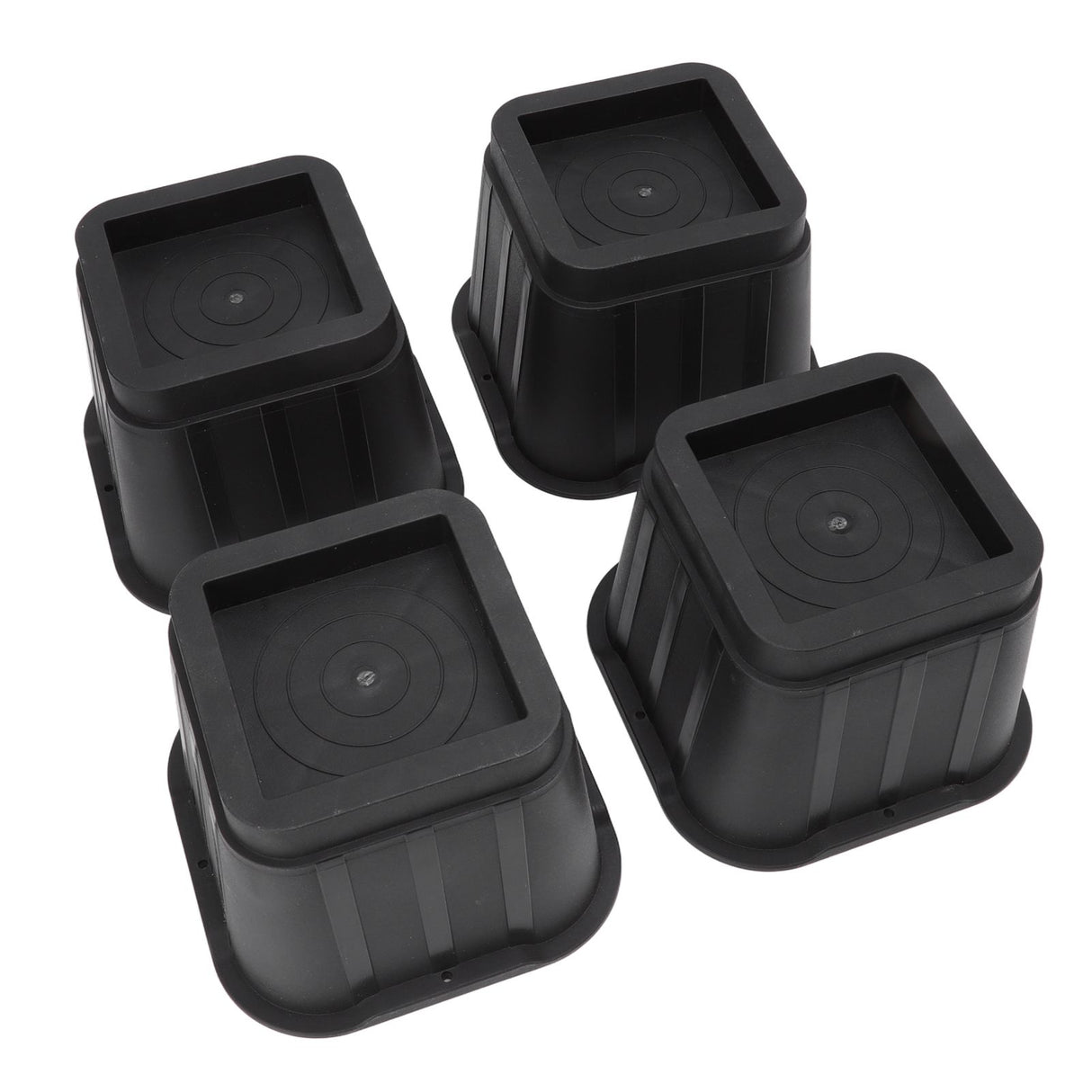 4 Sets Furniture Risers Rubber Antislip 4 Inch Bed Risers for Storage Desk Sofa Chair Washing Machine