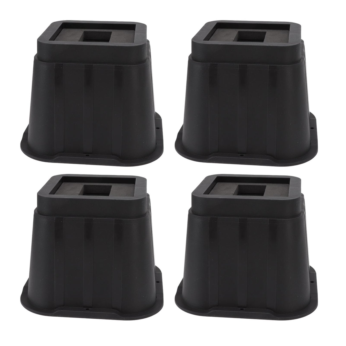 4 Sets Furniture Risers Rubber Antislip 4 Inch Bed Risers for Storage Desk Sofa Chair Washing Machine
