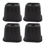 4 Sets Furniture Risers Rubber Antislip 4 Inch Bed Risers for Storage Desk Sofa Chair Washing Machine