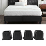 4 Sets Furniture Risers Rubber Antislip 4 Inch Bed Risers for Storage Desk Sofa Chair Washing Machine