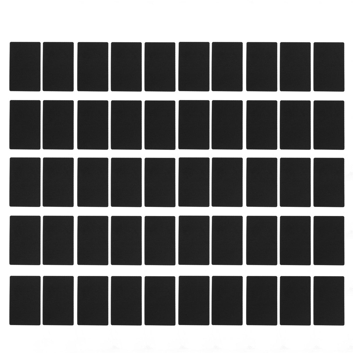 50PCS Business Name Card Laser Engraving Waterproof and Wear Resistant Aluminum Visiting Card for Company Black