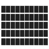 50PCS Business Name Card Laser Engraving Waterproof and Wear Resistant Aluminum Visiting Card for Company Black