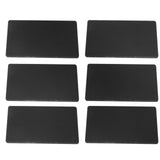 50PCS Business Name Card Laser Engraving Waterproof and Wear Resistant Aluminum Visiting Card for Company Black - Side View