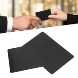 50PCS Business Name Card Laser Engraving Waterproof and Wear Resistant Aluminum Visiting Card for Company Black - Extra Image