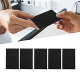 50PCS Business Name Card Laser Engraving Waterproof and Wear Resistant Aluminum Visiting Card for Company Black