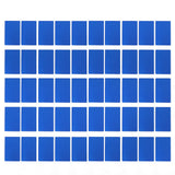 50PCS Business Name Card Laser Engraving Waterproof and Wear Resistant Aluminum Visiting Card for Company Blue