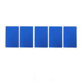 50PCS Business Name Card Laser Engraving Waterproof and Wear Resistant Aluminum Visiting Card for Company Blue