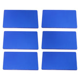 50PCS Business Name Card Laser Engraving Waterproof and Wear Resistant Aluminum Visiting Card for Company Blue