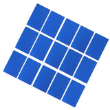 50PCS Business Name Card Laser Engraving Waterproof and Wear Resistant Aluminum Visiting Card for Company Blue
