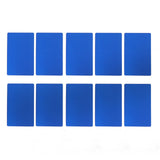 50PCS Business Name Card Laser Engraving Waterproof and Wear Resistant Aluminum Visiting Card for Company Blue